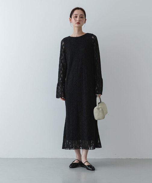 レースフレアーワンピース