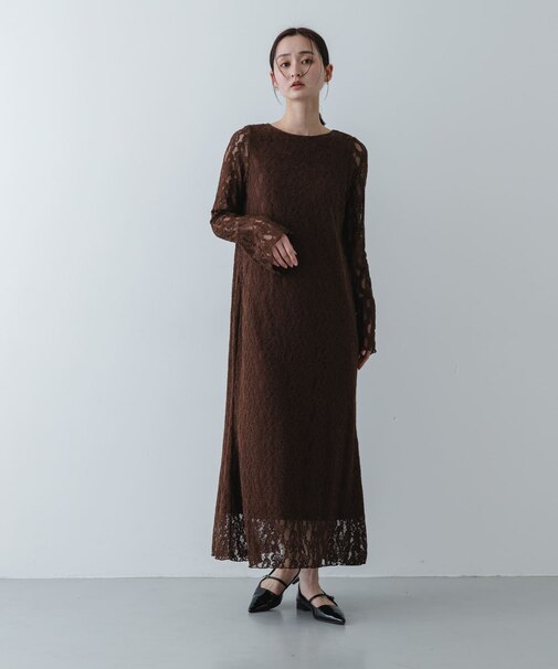 レースフレアーワンピース