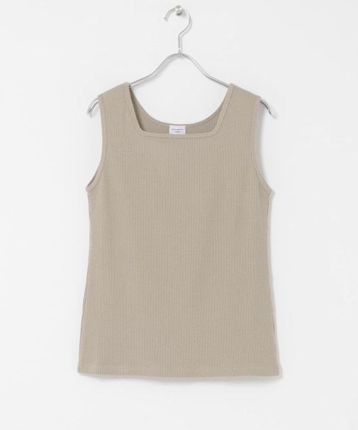 針抜きテレコスクエアタンクトップ