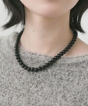 ステンレスカラーボールビーズネックレス
