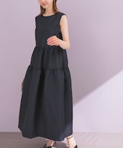 フラワージャガードフォルムワンピース