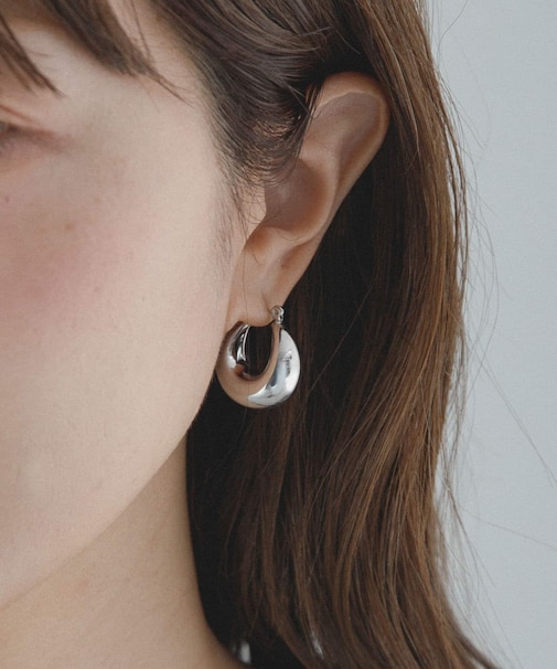 ステンレスボリュームフープピアス