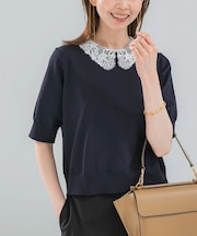 『WEB限定』2WAYレースカラーニット