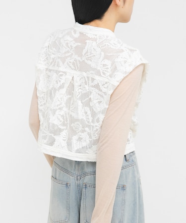 バテンレースコンパクトシャツ