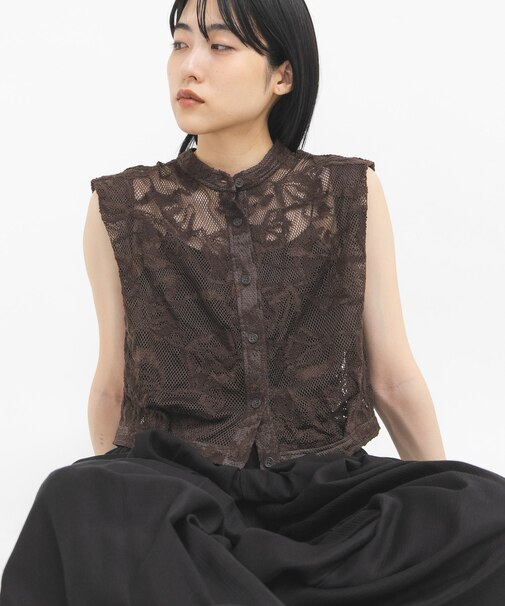 バテンレースコンパクトシャツ