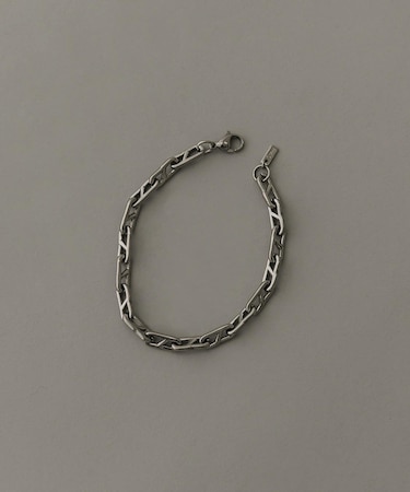 ステンレスナローデザインチェーンブレスレット