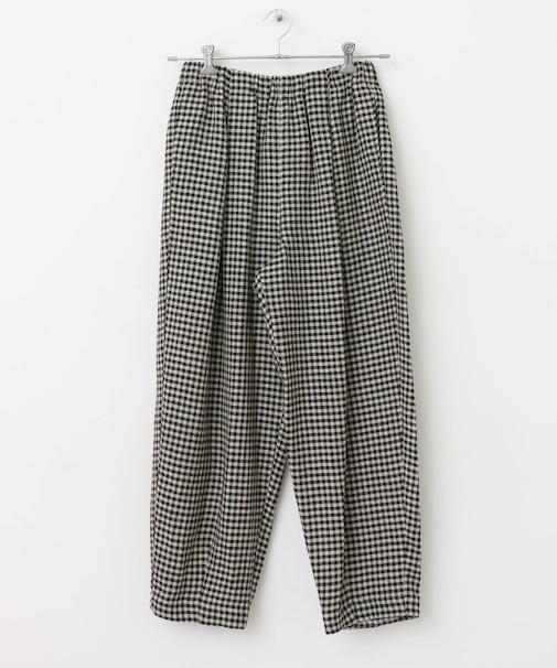 クロップドチェックパンツ