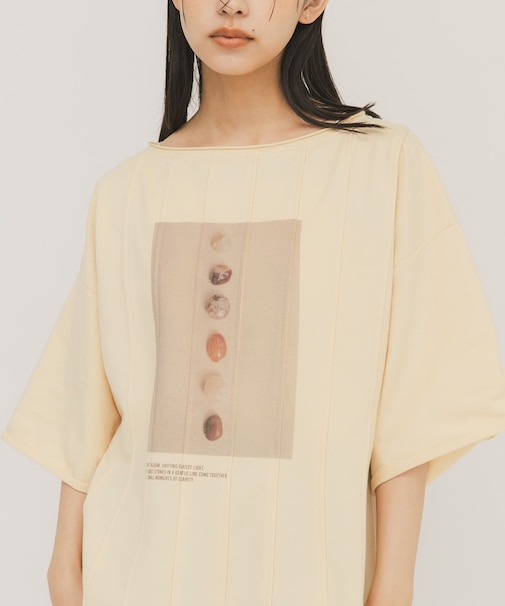 ピンタックフォトプリントTEE