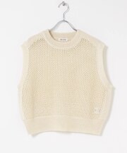 FORK&SPOON ペーパーメッシュニットベスト