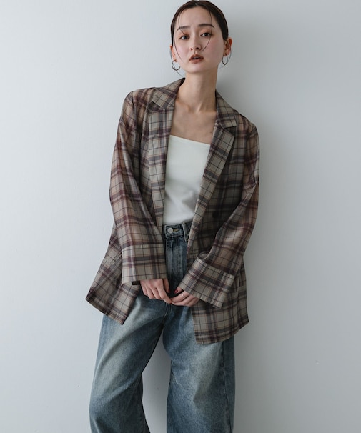 シアーテーラードジャケット