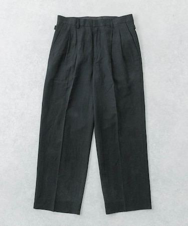 new basic　SILK LINEN TROUSER
