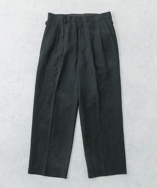 new basic　SILK LINEN TROUSER