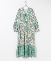 sara mallika　ペイズリーフラワープリントドレス