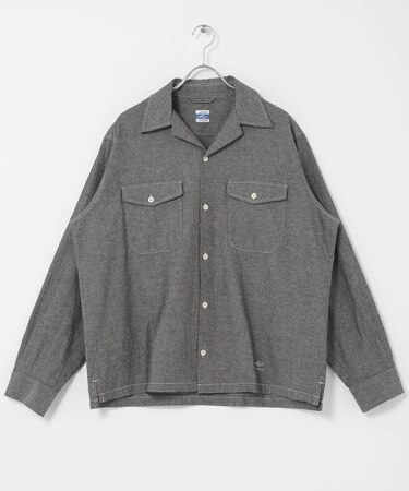 ARMY TWILL　CHAMBRAY OPEN COLLAR SHIRTS