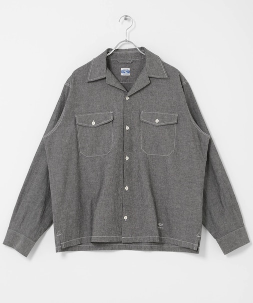 ARMY TWILL　CHAMBRAY OPEN COLLAR SHIRTS
