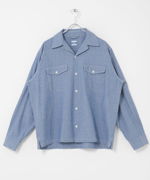 ARMY TWILL　CHAMBRAY OPEN COLLAR SHIRTS