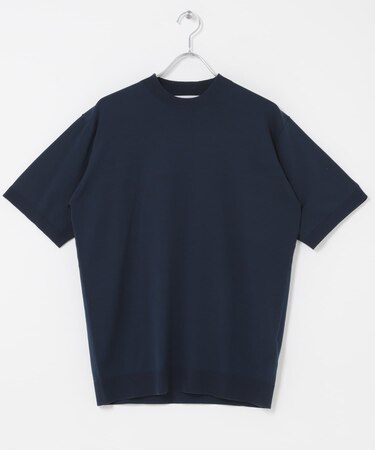 LIFE STYLE TAILOR　ハイゲージクルーネック半袖ニット