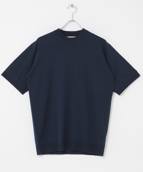 LIFE STYLE TAILOR　ハイゲージクルーネック半袖ニット