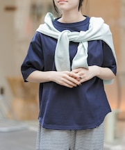 FORK&SPOON ボトルネックショートスリーブTシャツ