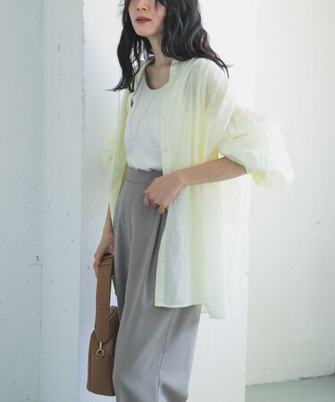 コットンボイルギャザーブラウス