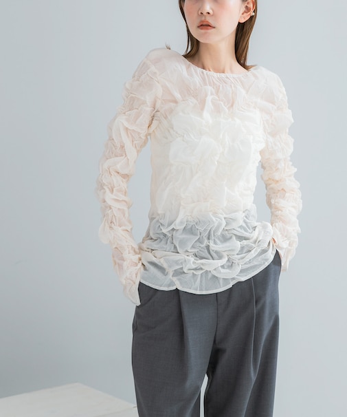 Mewl　シャーリング トップス