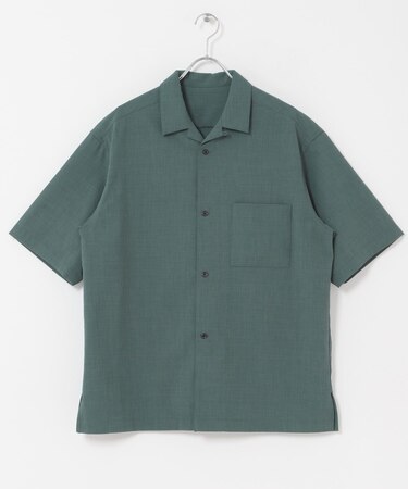 クイックドライ オープンカラーショートスリーブシャツ