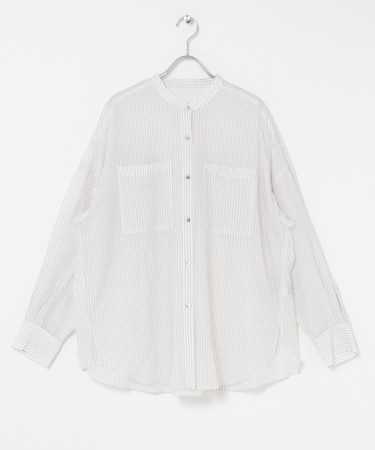 CHIGNON　シアーストライプオーバーシャツ