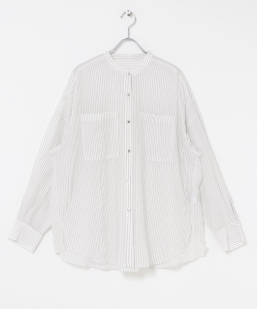 CHIGNON　シアーストライプオーバーシャツ
