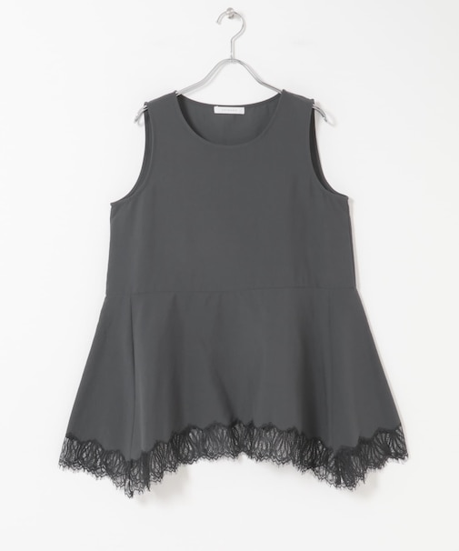 CHIGNON　ヘムレースサテンタンクトップ