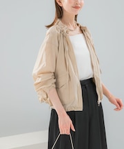 フロントジップフリルブラウス