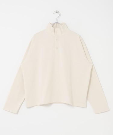 ハーフボタンプルオーバー