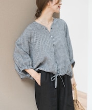 リネンドロストドルマンブラウス