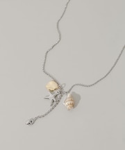 シェルモチーフチャームネックレス