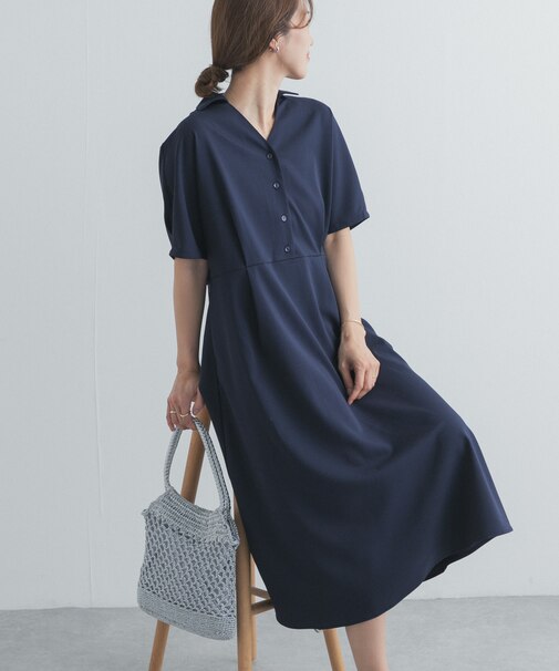 『UR TECH』完声／涼ドルマン半袖ワンピース