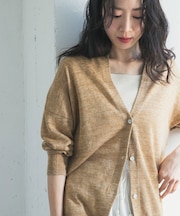 リネンVネックカーディガン