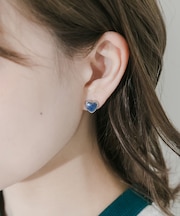 マーブルハートピアス