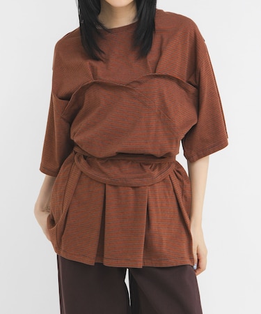 ビスチェデザインBIGボーダーTEE