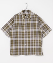 カバーリングリネン キャンプカラーシャツ