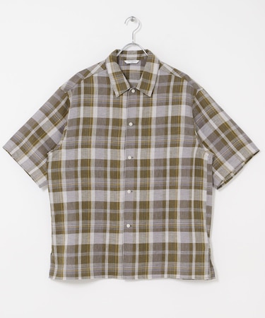 カバーリングリネン キャンプカラーシャツ