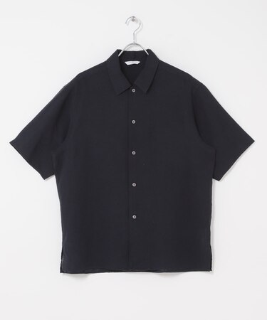 カバーリングリネン キャンプカラーシャツ