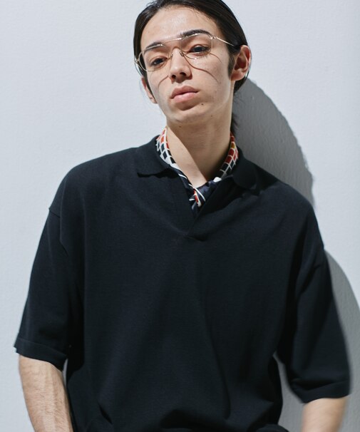 『UR TECH』サマシェア スキッパーニット