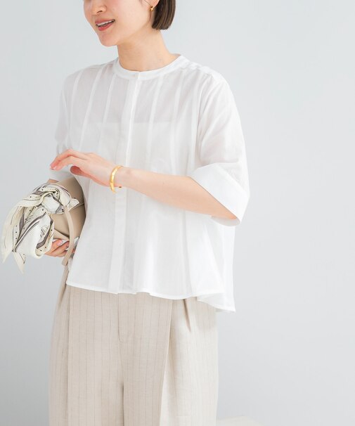 『WEB限定』コットンボイルフレアシャツ