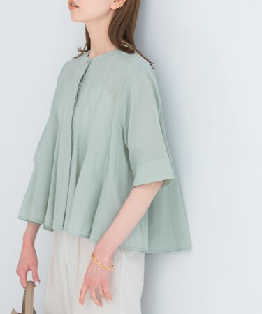 『WEB限定』コットンボイルフレアシャツ