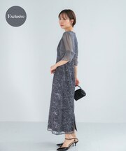 『別注』kaene×ROSSO　フラワーエンブロイダリードレス