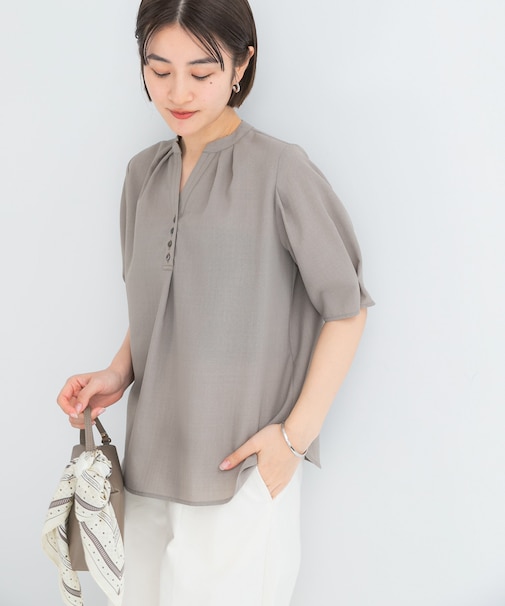 『UR TECH DRYLUXE』 デザインスリーブブラウス