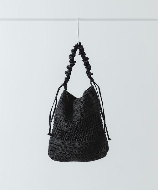 2WAYギャザーショルダーラメバッグ