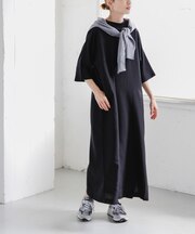 『一部WEB限定カラー』FORK&SPOON　リネン混プルオーバーワンピース