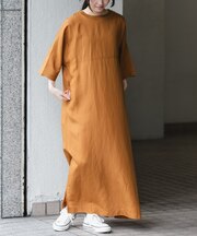 『一部WEB限定カラー』FORK&SPOON　リネン混プルオーバーワンピース