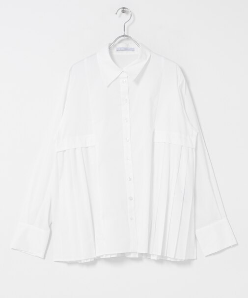 ELENDEEK　PLEATS LAYERED SHIRTS