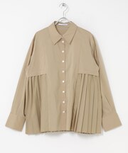ELENDEEK　PLEATS LAYERED SHIRTS